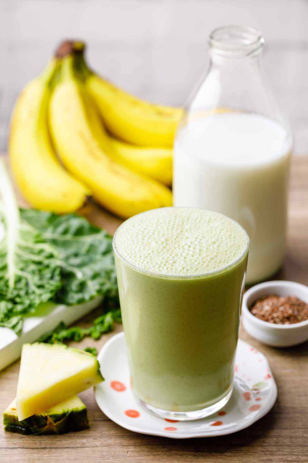 Kale Banana Smoothie for Breakfast on the Go