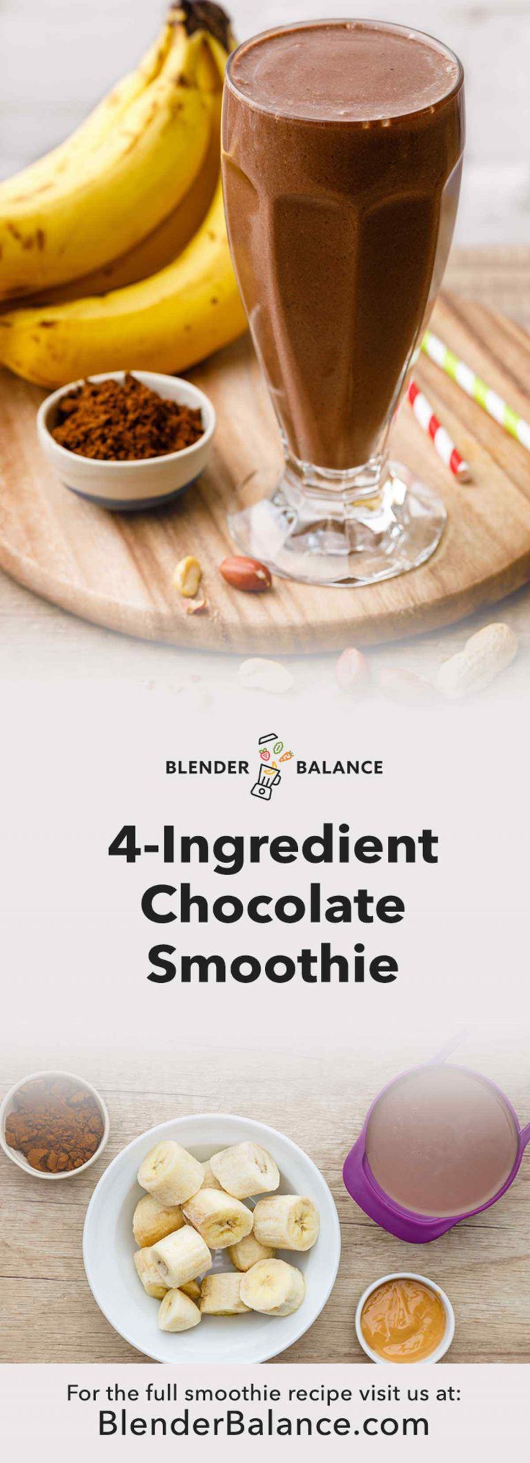 Easy 4Ingredient Chocolate Smoothie to Satisfy Your Sweet Tooth